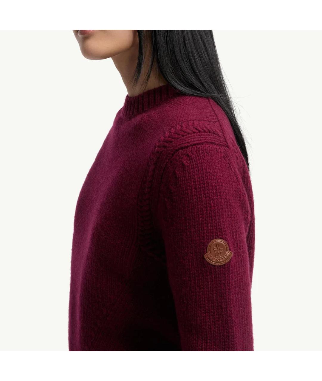 MONCLER Красный шерстяной джемпер / свитер, фото 2