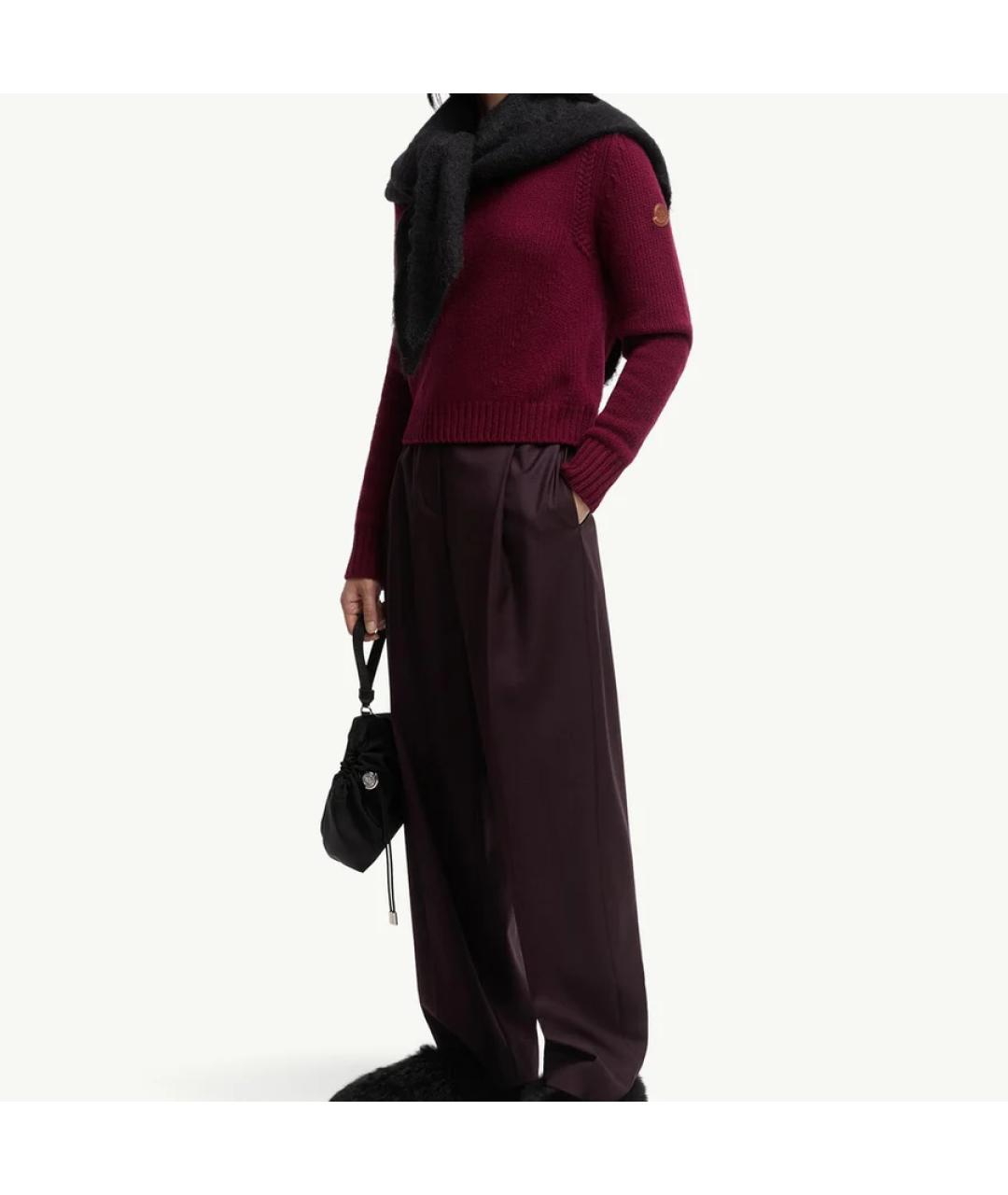 MONCLER Красный шерстяной джемпер / свитер, фото 3