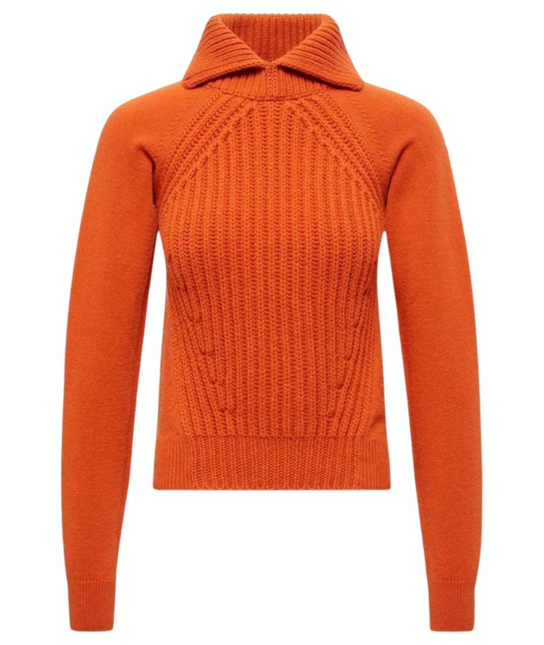 MONCLER Оранжевый шерстяной джемпер / свитер, фото 1