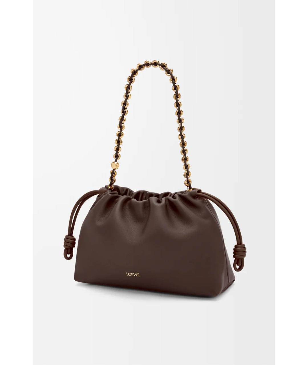 LOEWE Коричневая кожаная сумка через плечо, фото 5