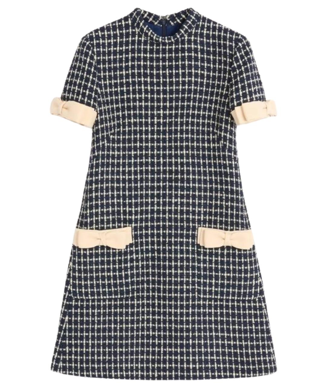 VALENTINO Мульти шерстяное повседневное платье, фото 1