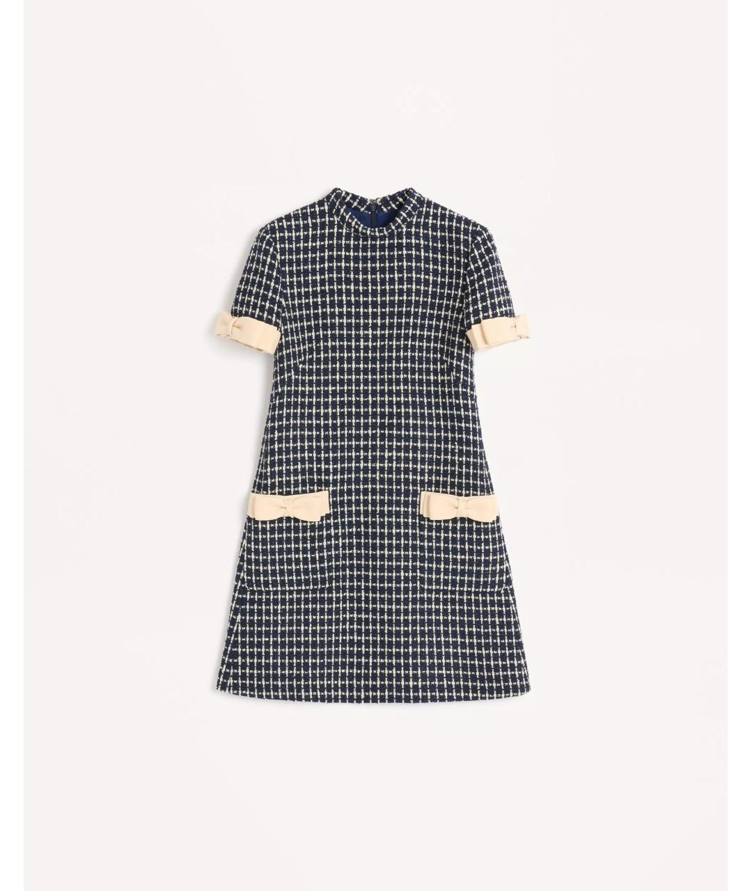 VALENTINO Мульти шерстяное повседневное платье, фото 5