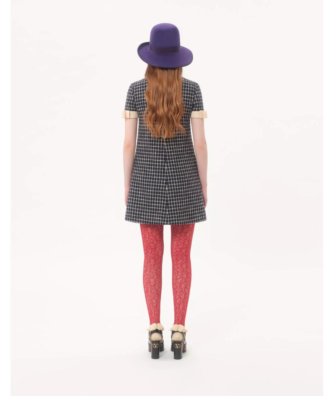 VALENTINO Мульти шерстяное повседневное платье, фото 3