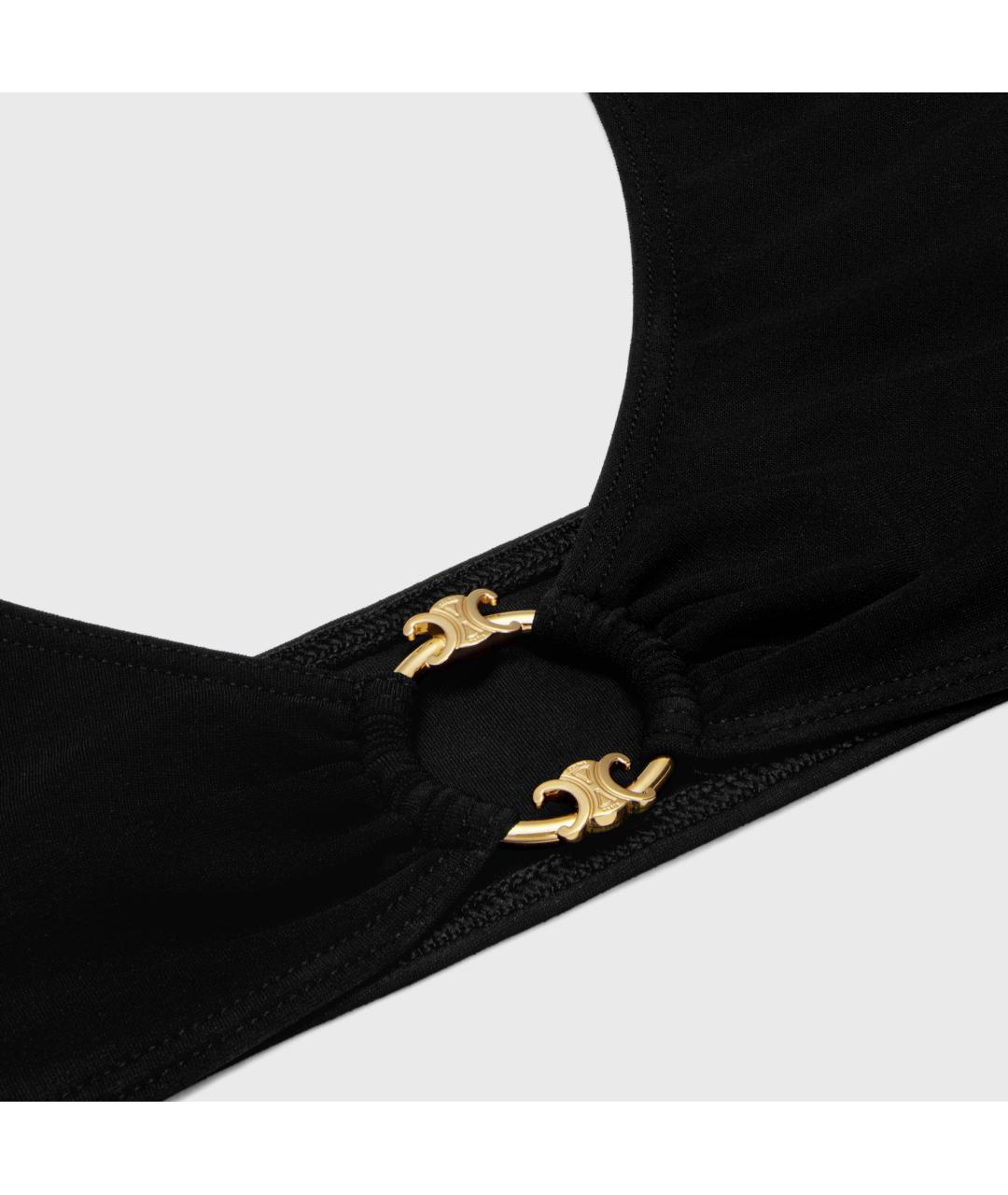 CELINE Черный полиамидовый купальник, фото 3