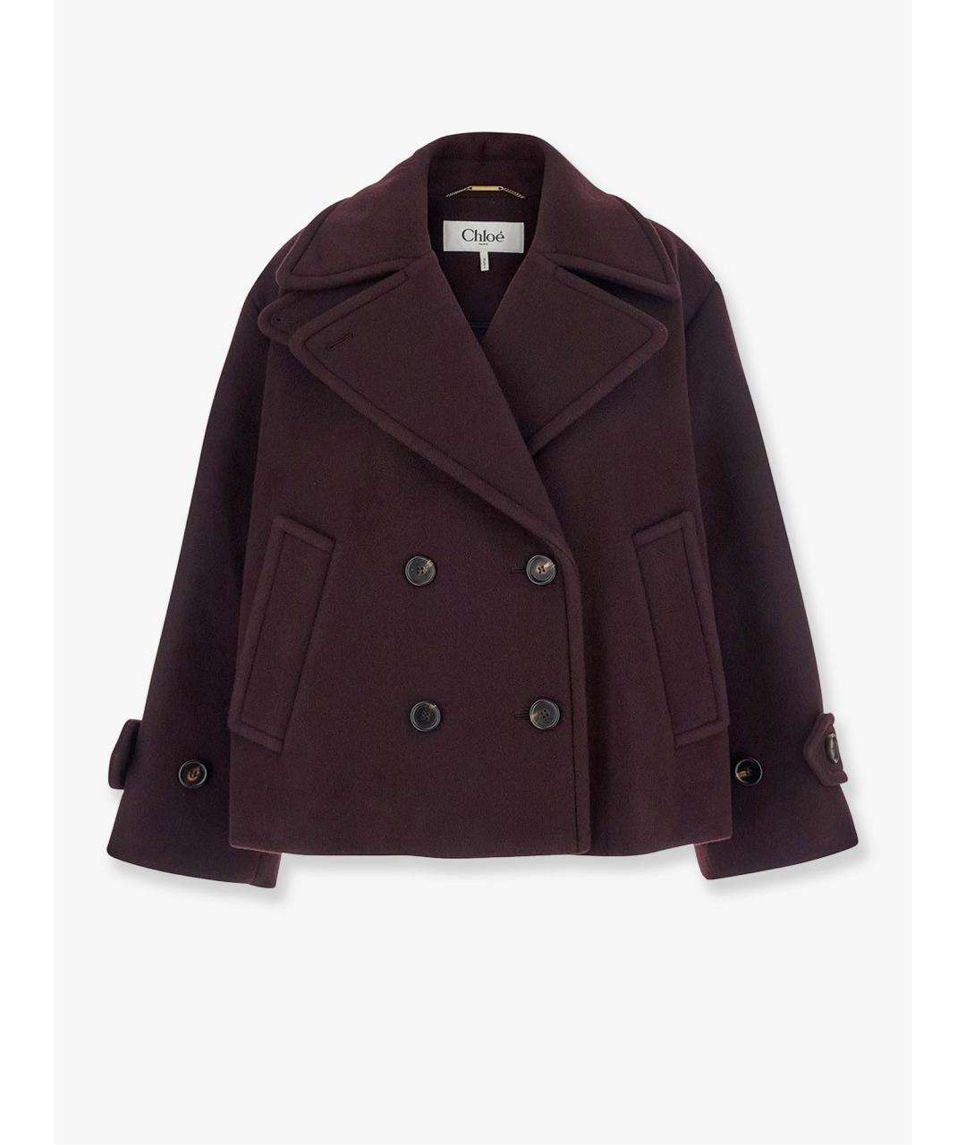 CHLOE Фиолетовое шерстяное пальто, фото 4