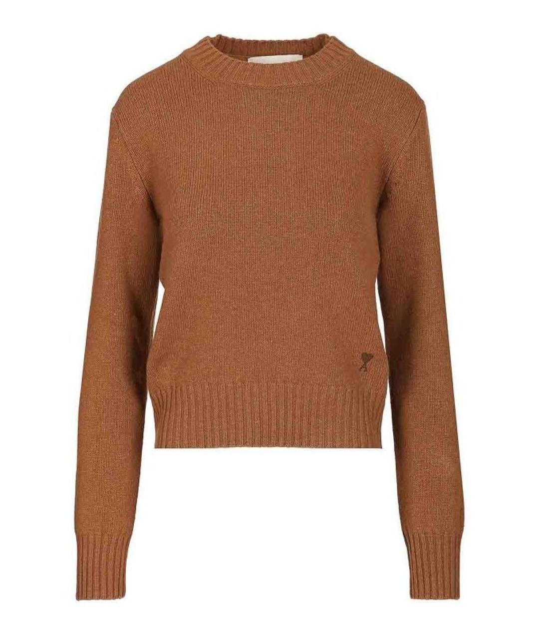 Ami Paris Коричневый кашемировый джемпер / свитер, фото 1