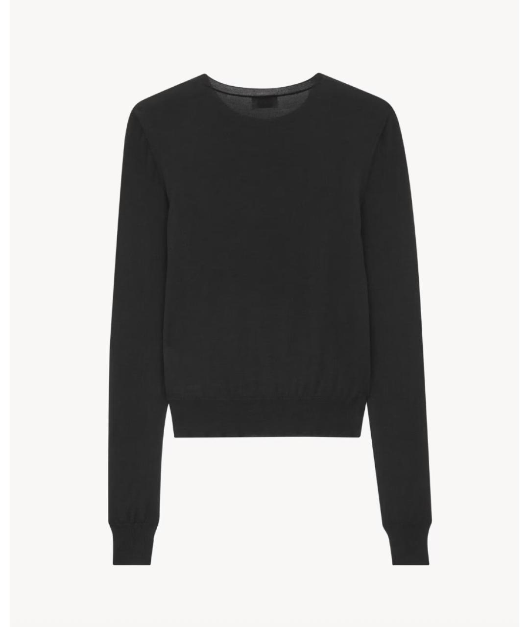 SAINT LAURENT Черный шерстяной джемпер / свитер, фото 2