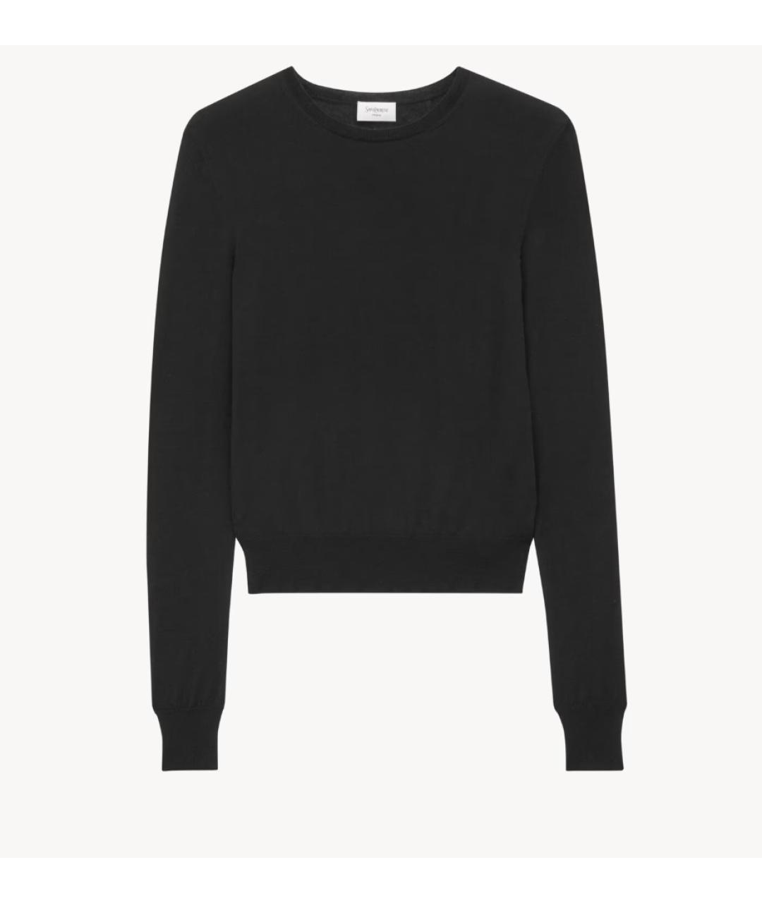SAINT LAURENT Черный шерстяной джемпер / свитер, фото 6