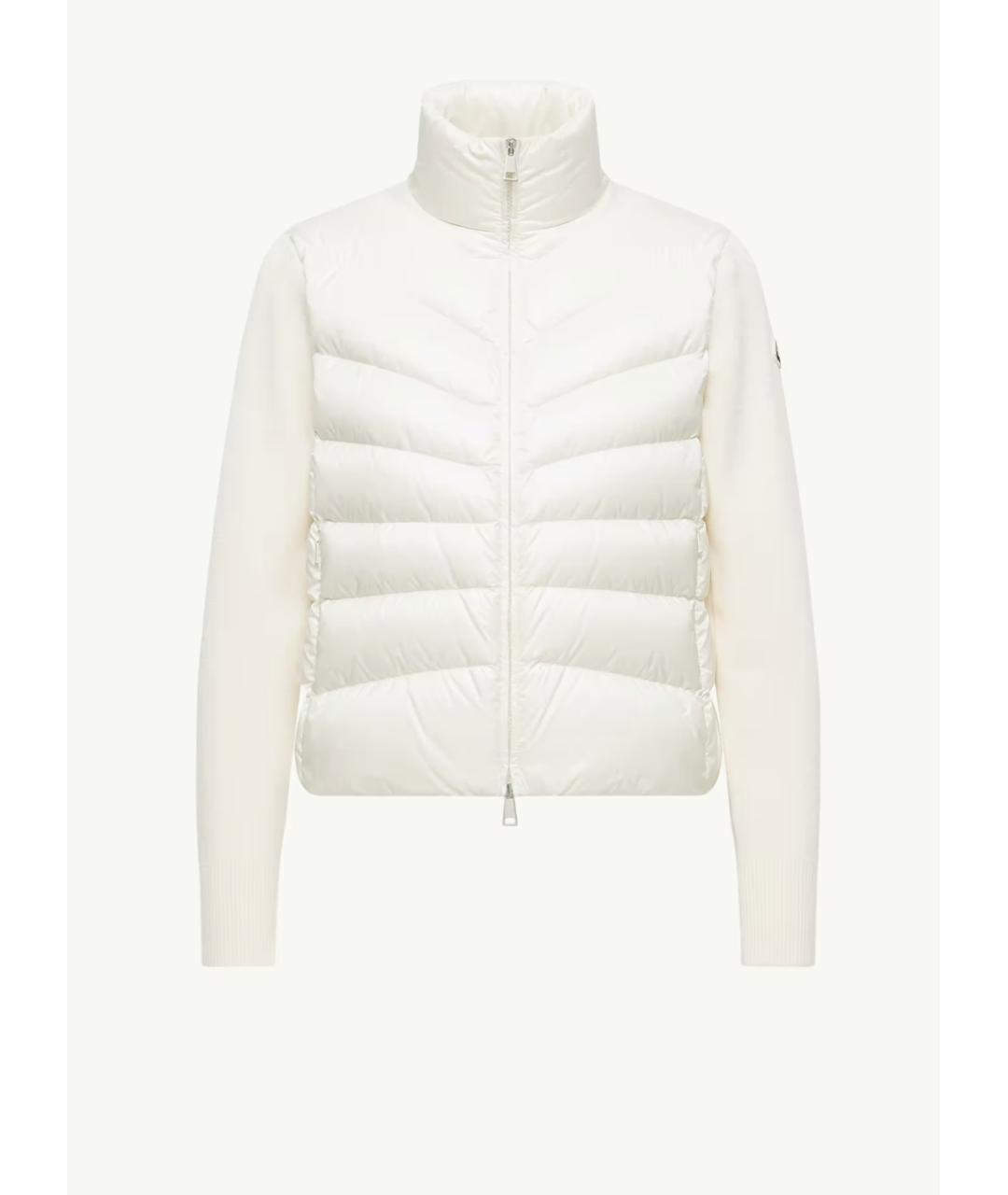 MONCLER Белый полиамидовый кардиган, фото 6