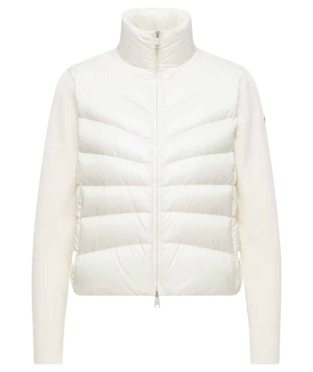 MONCLER Белый полиамидовый кардиган, фото 1