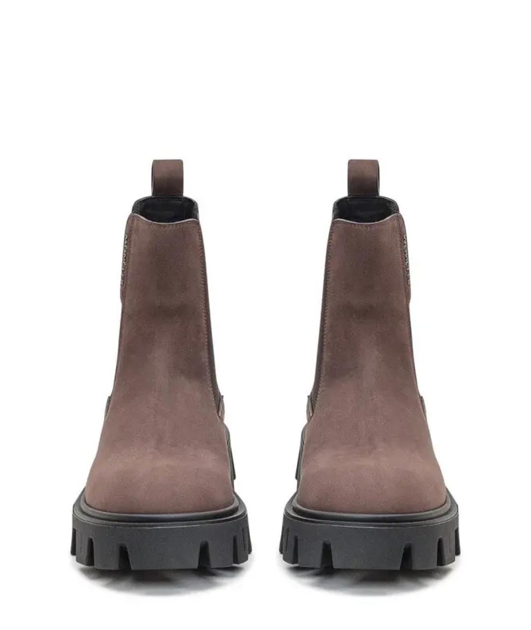 MONCLER Коричневые высокие ботинки, фото 2