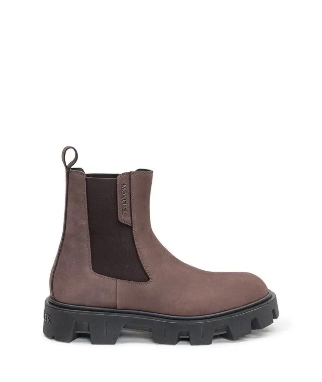 MONCLER Коричневые высокие ботинки, фото 1