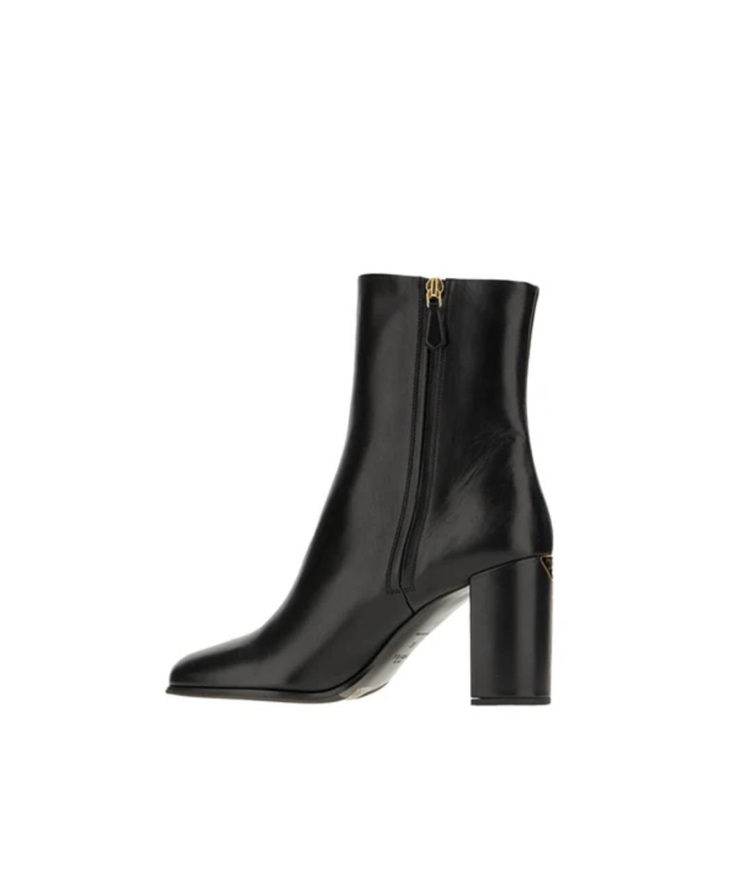 PRADA Черные кожаные ботильоны, фото 3