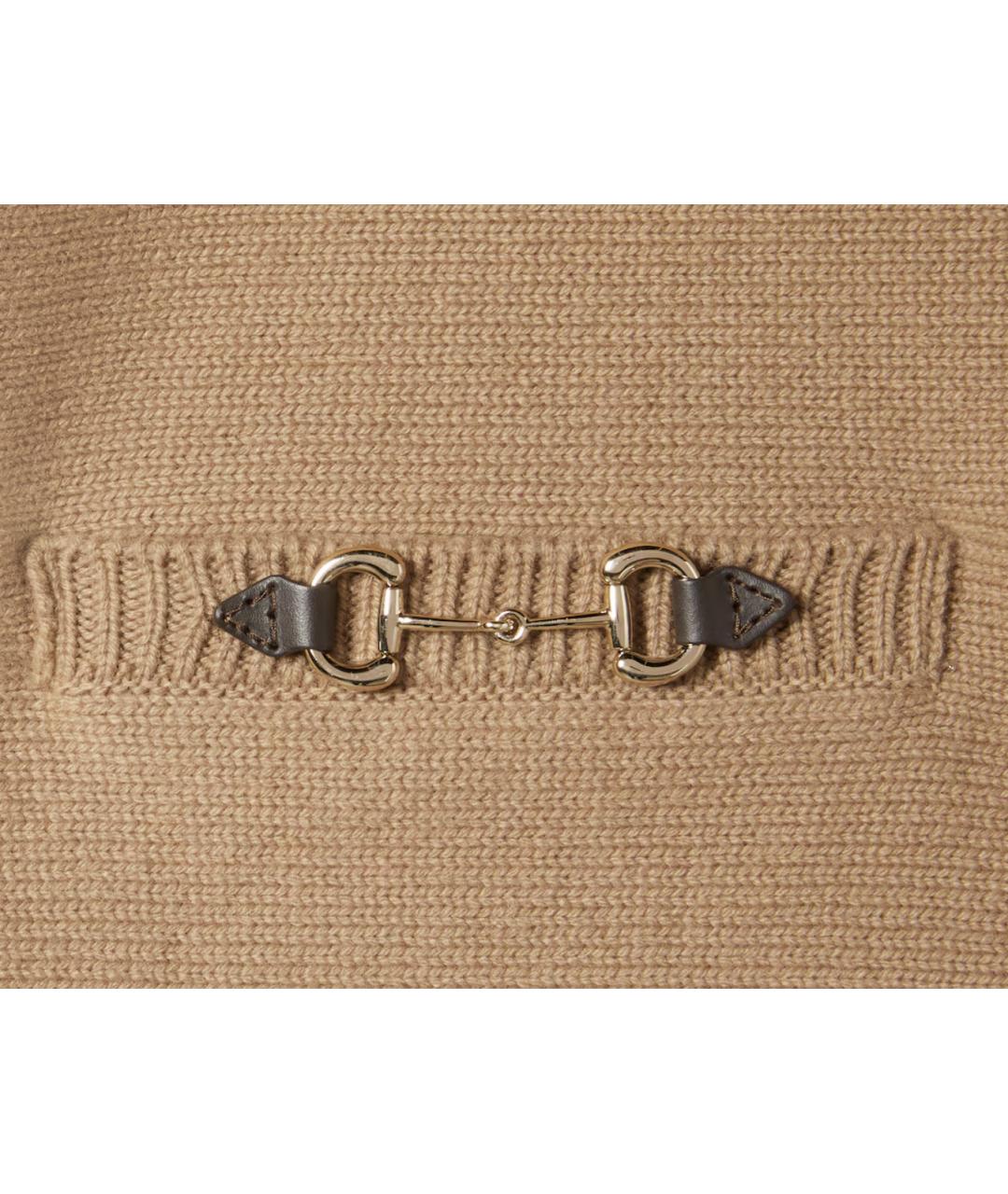 GUCCI Бежевый шерстяной джемпер / свитер, фото 5