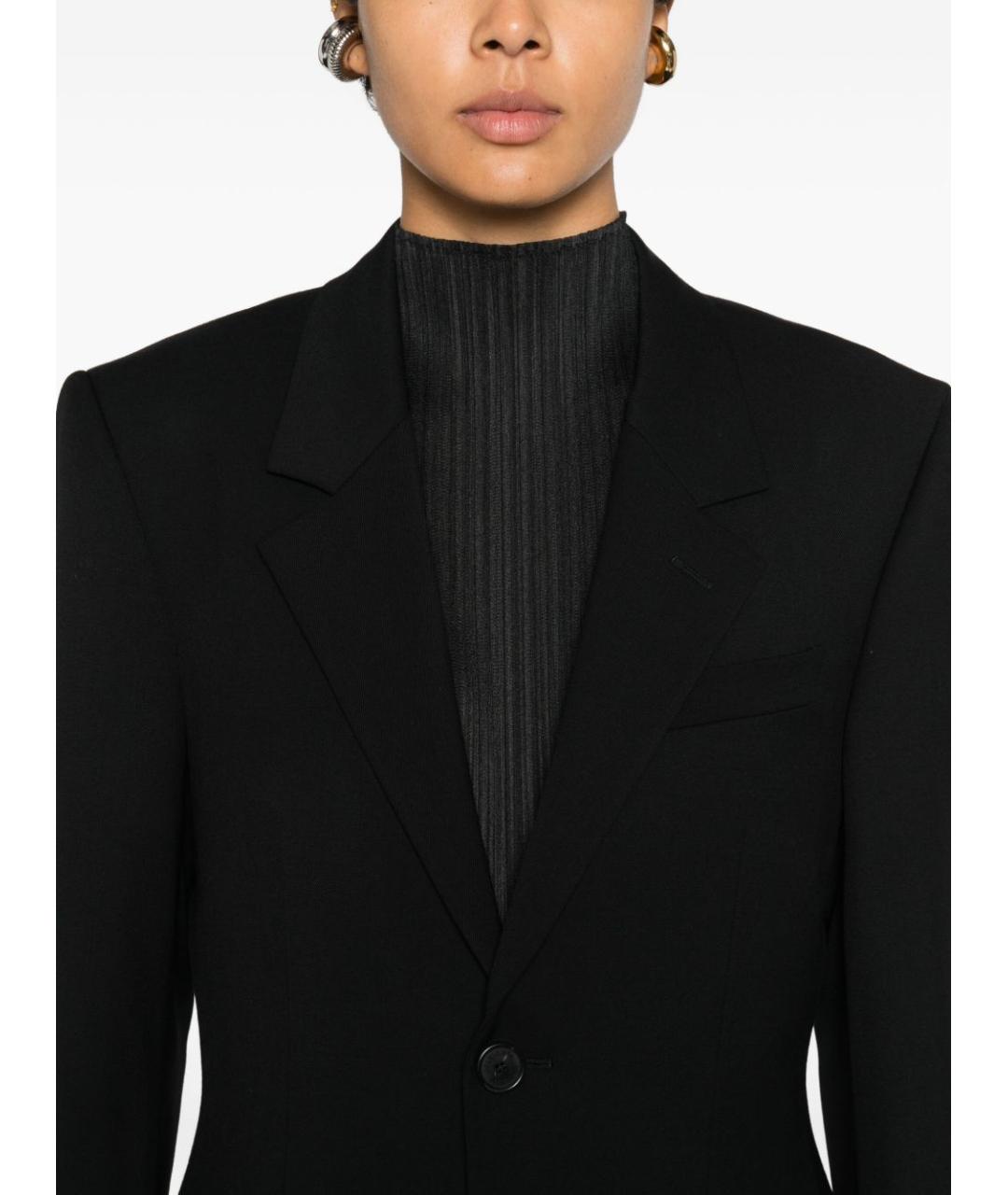 BALENCIAGA Черный шерстяной жакет/пиджак, фото 4