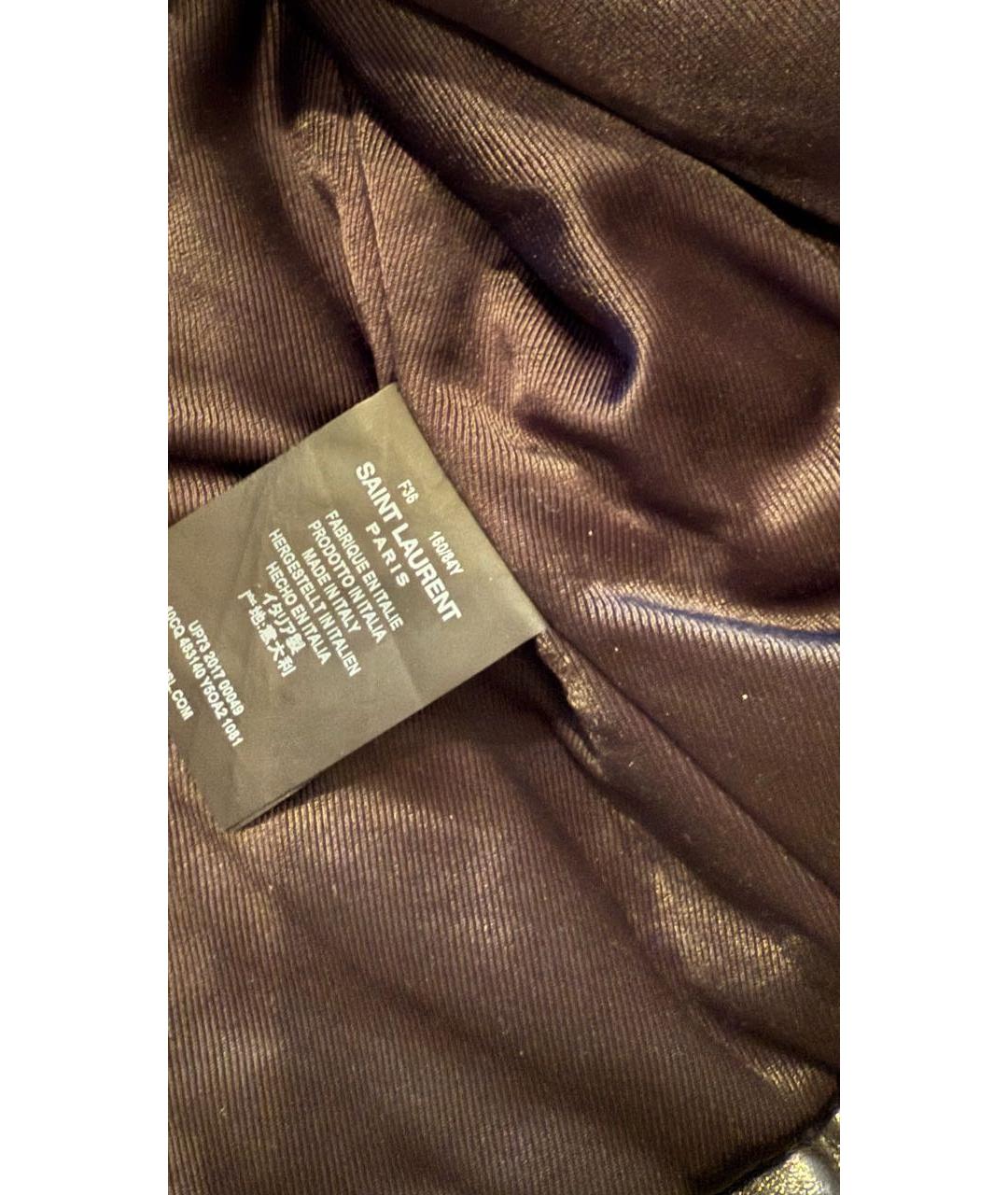 SAINT LAURENT Черная кожаная куртка, фото 3