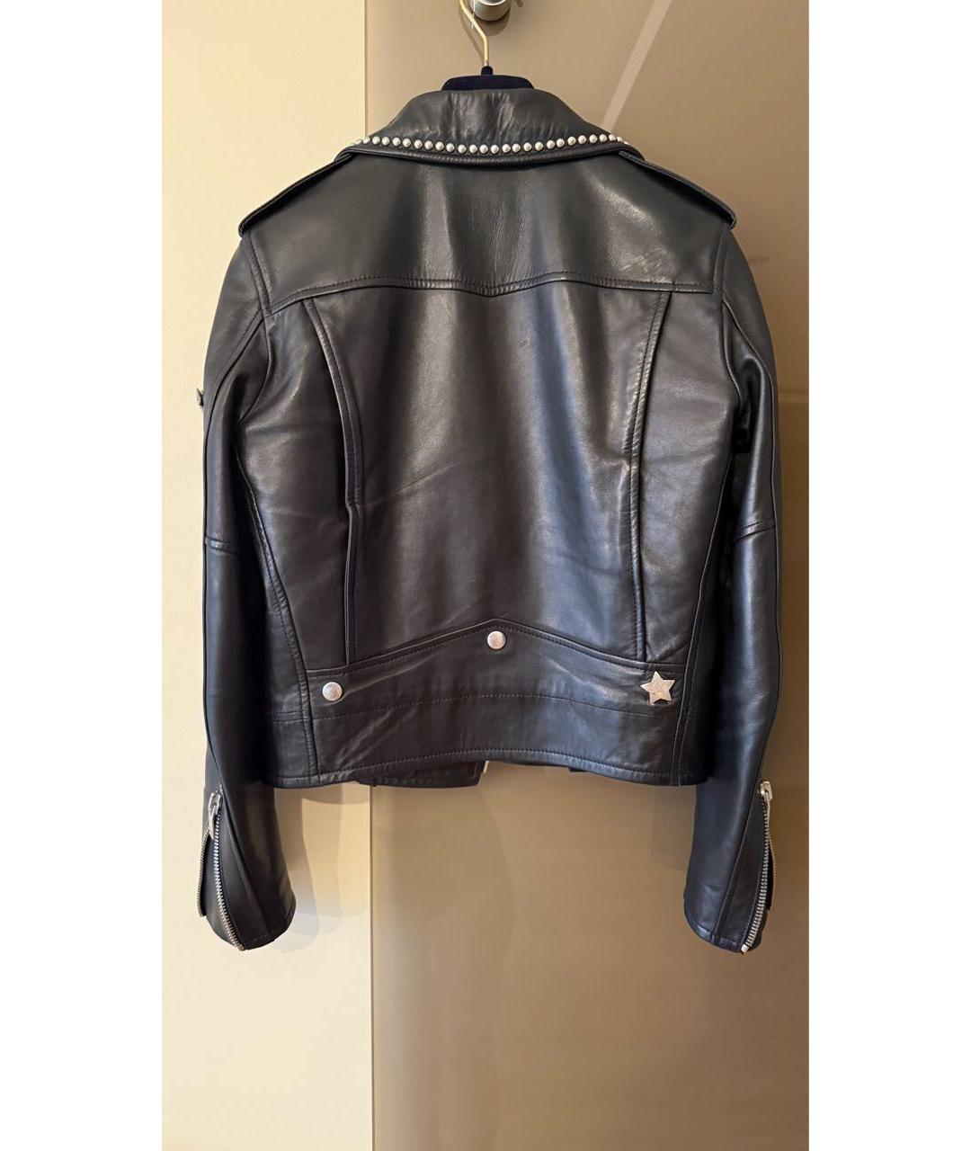 SAINT LAURENT Черная кожаная куртка, фото 2