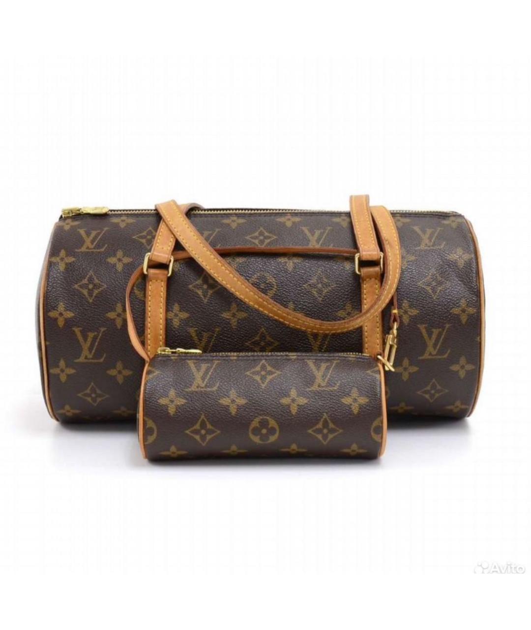LOUIS VUITTON Коричневая сумка с короткими ручками, фото 9