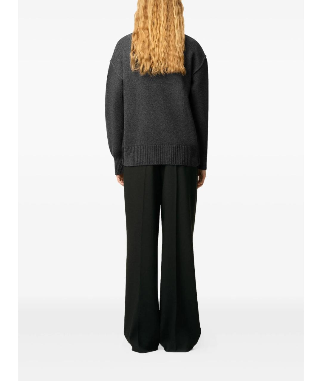 Ami Paris Антрацитовый шерстяной кардиган, фото 4