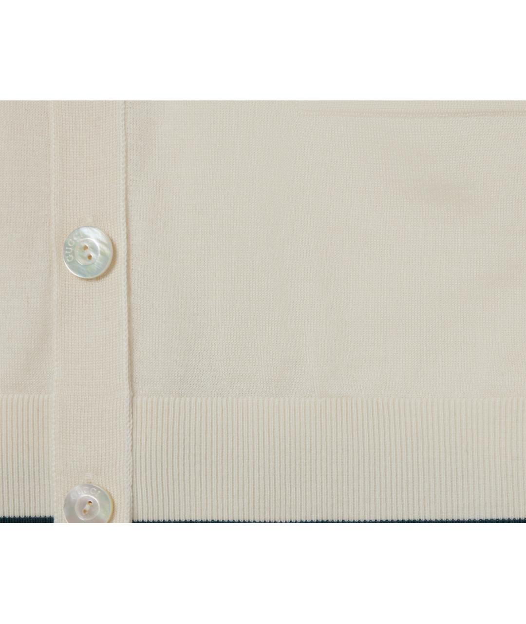 GUCCI Белый кашемировый кардиган, фото 6