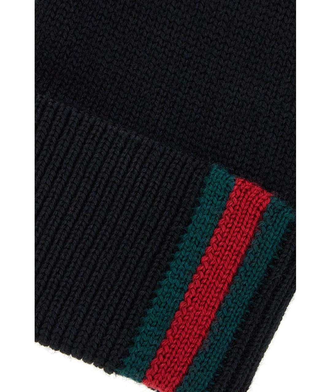 GUCCI Черные шерстяные перчатки, фото 2