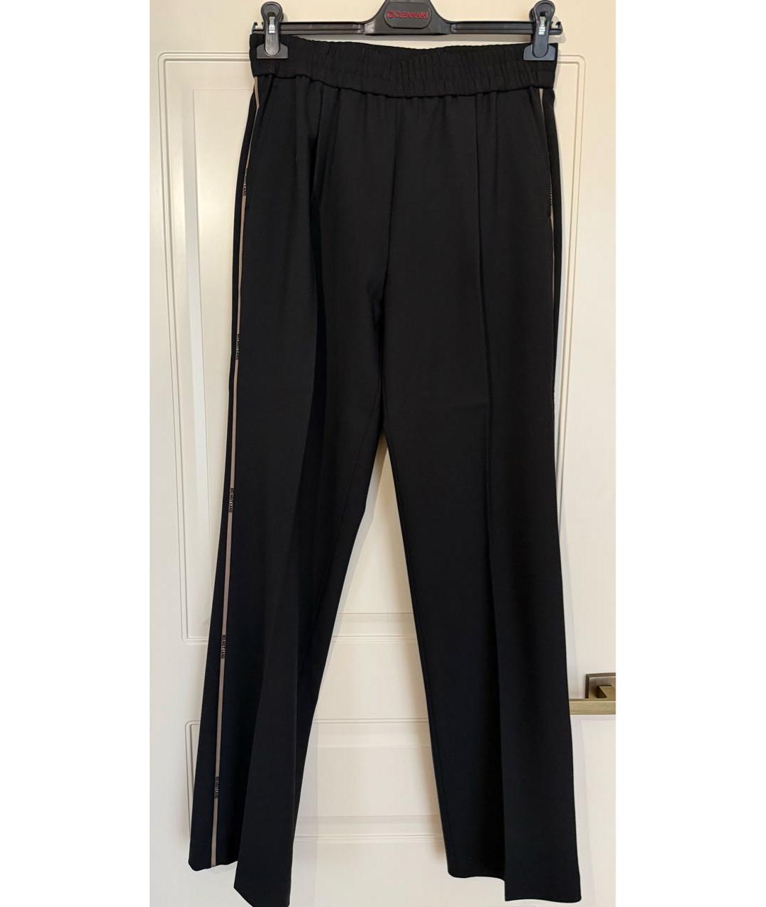 HELMUT LANG Черные шерстяные прямые брюки, фото 6