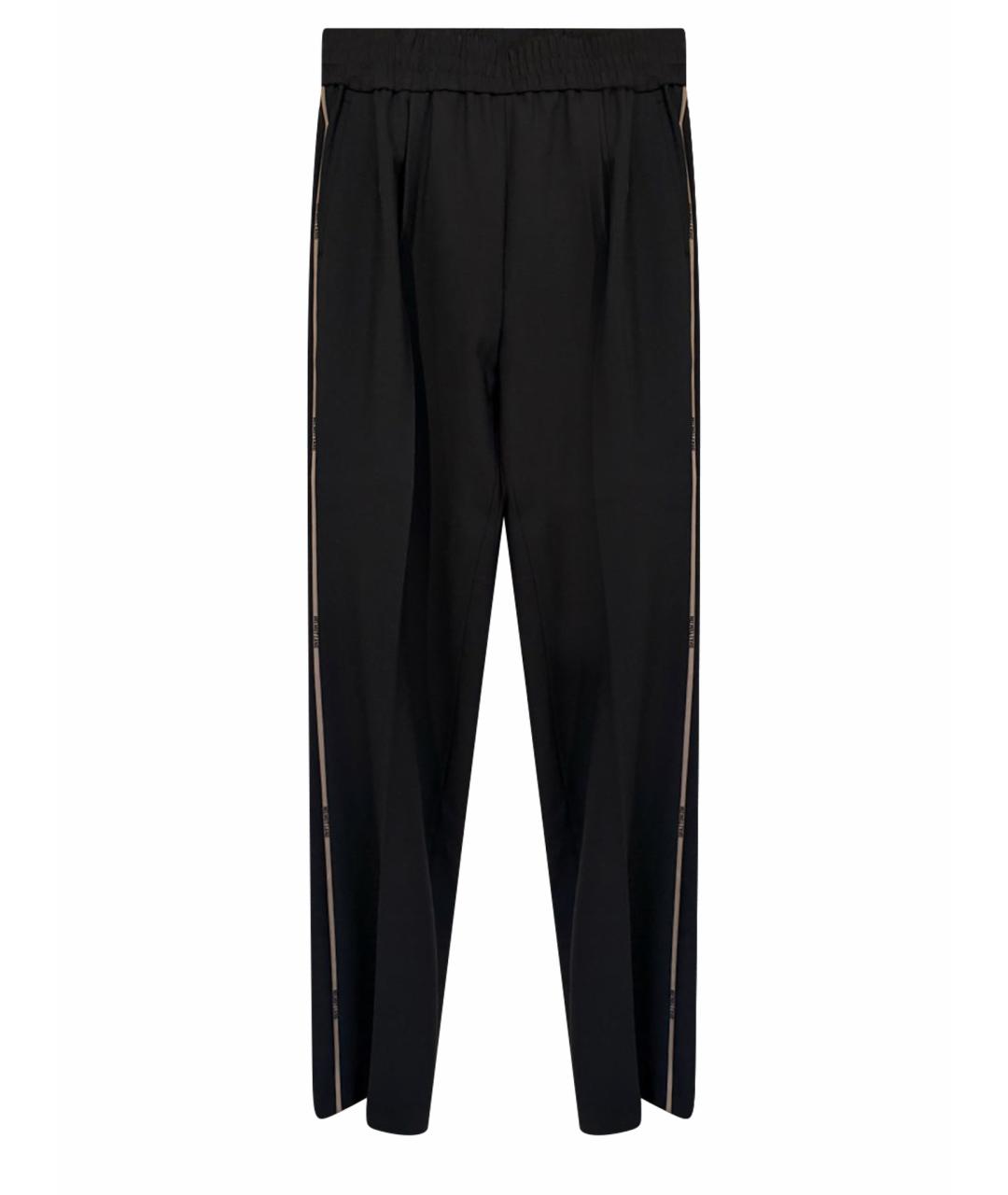 HELMUT LANG Черные шерстяные прямые брюки, фото 1