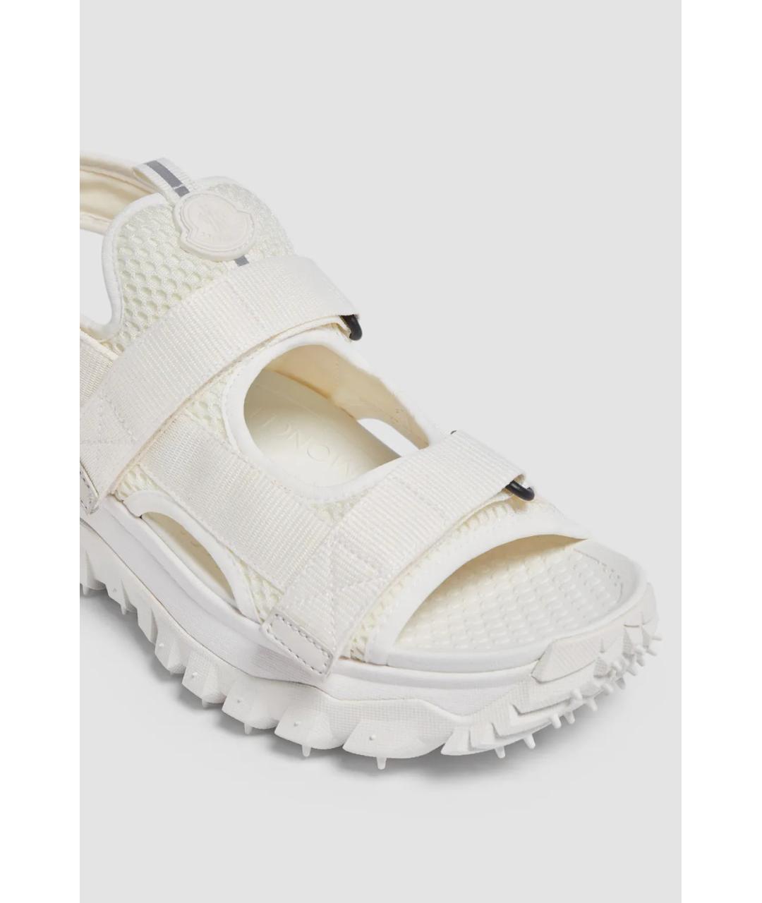MONCLER Белые текстильные босоножки, фото 3
