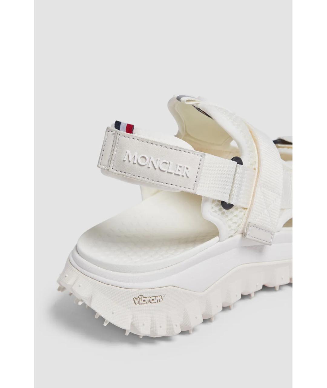 MONCLER Белые текстильные босоножки, фото 5