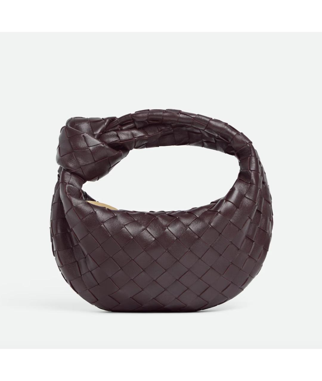 BOTTEGA VENETA Бордовая кожаная сумка через плечо, фото 5