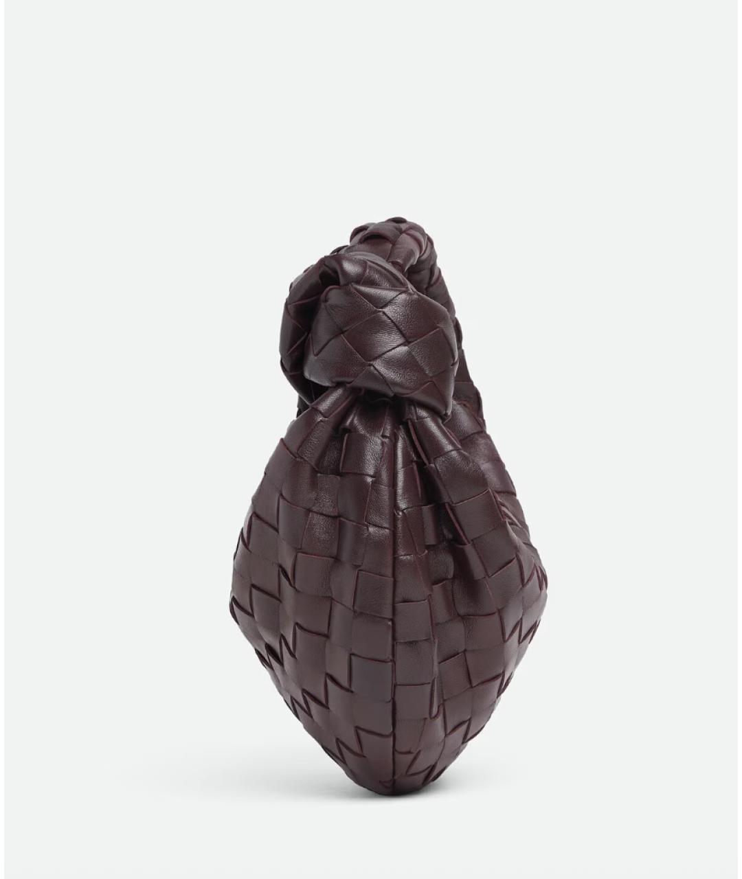 BOTTEGA VENETA Бордовая кожаная сумка через плечо, фото 4