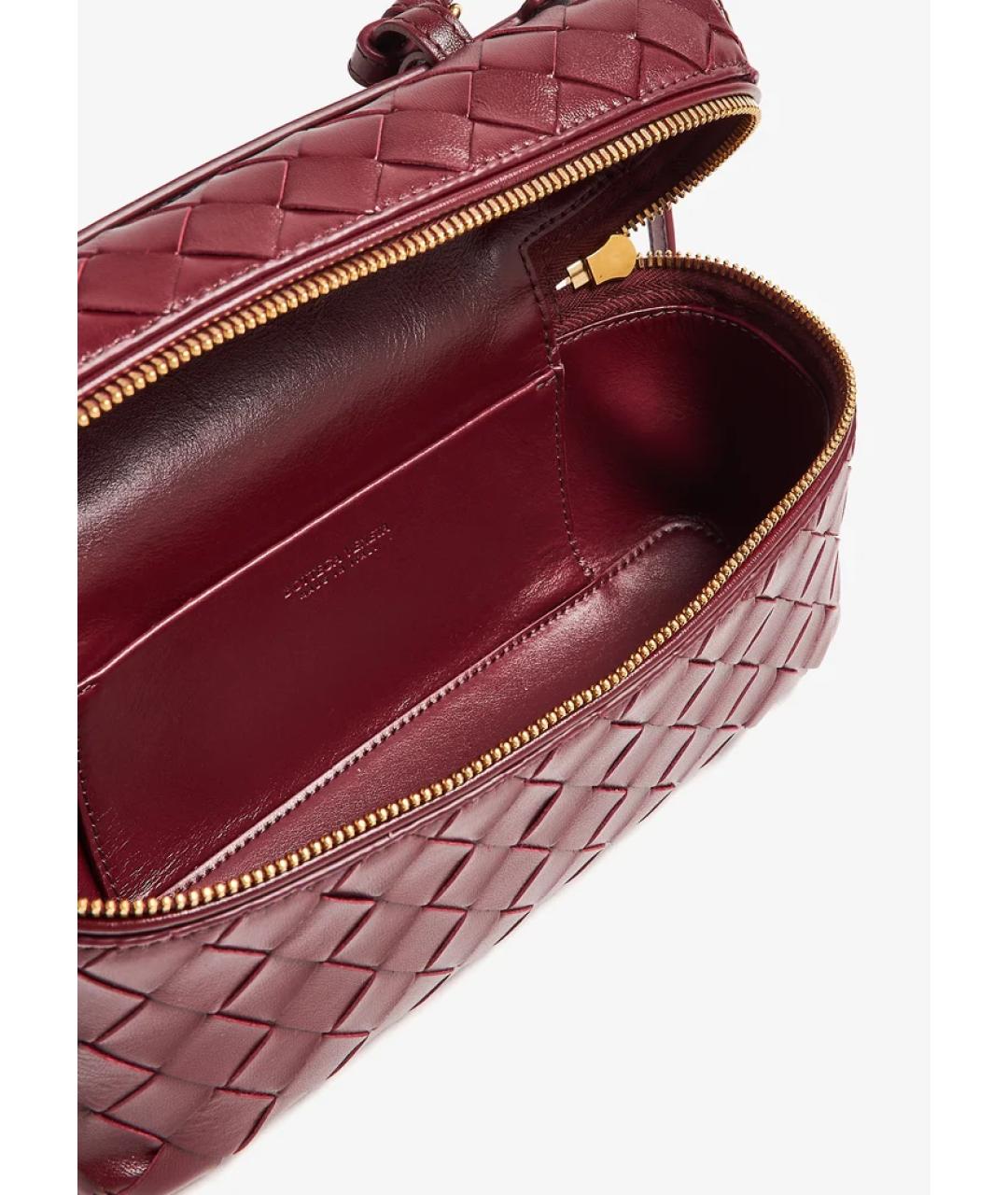 BOTTEGA VENETA Бордовая кожаная сумка через плечо, фото 5