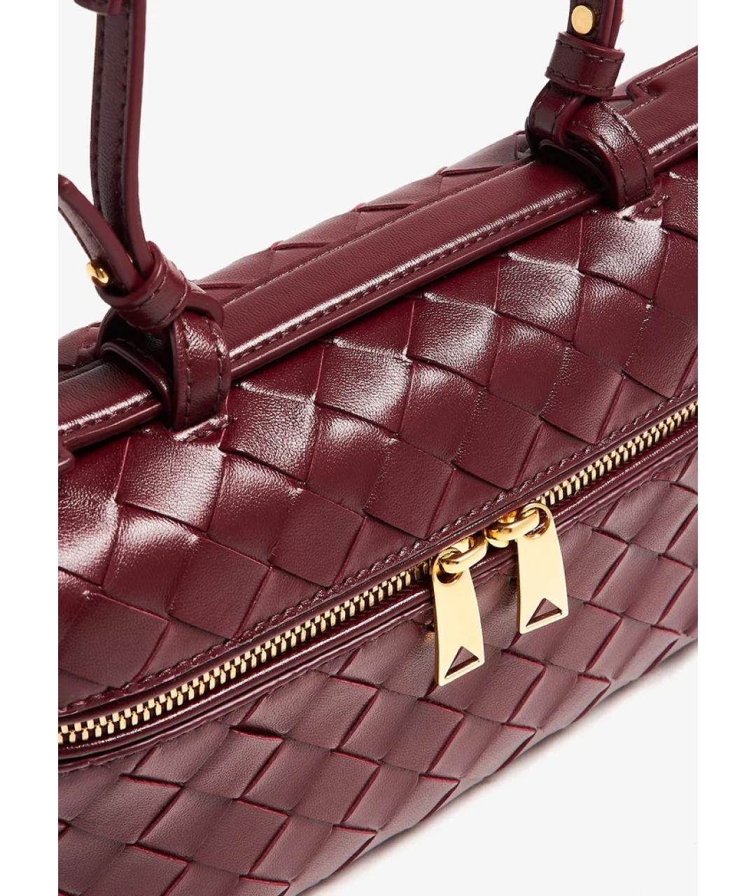 BOTTEGA VENETA Бордовая кожаная сумка через плечо, фото 3