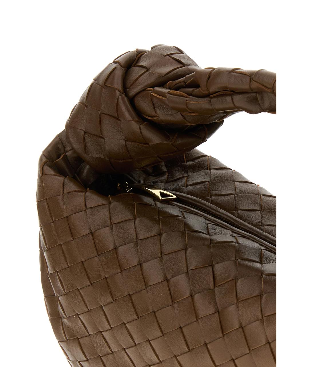 BOTTEGA VENETA Коричневая кожаная сумка через плечо, фото 4