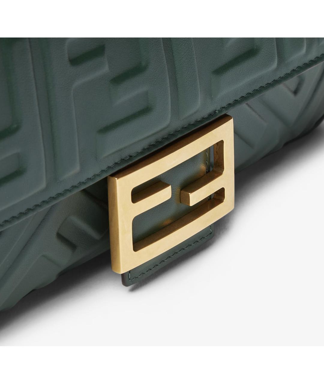 FENDI Зеленая кожаная сумка через плечо, фото 6