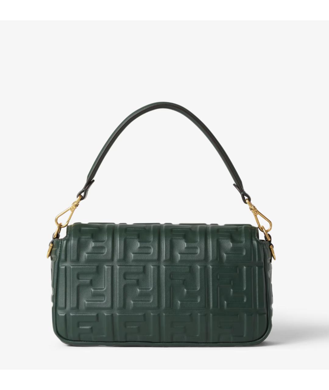 FENDI Зеленая кожаная сумка через плечо, фото 4
