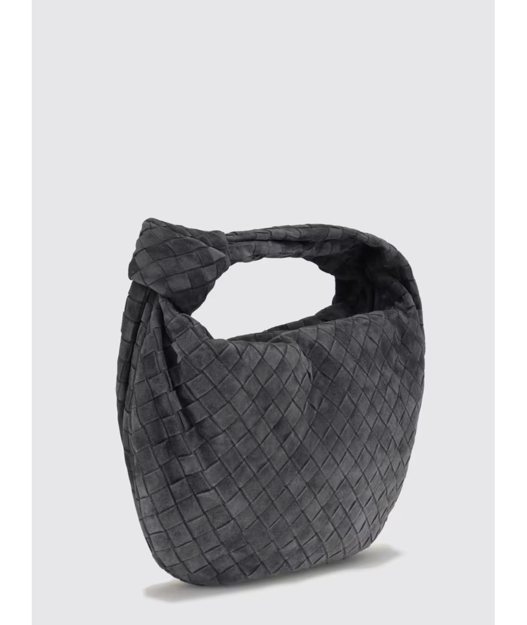 BOTTEGA VENETA Серая замшевая сумка с короткими ручками, фото 2
