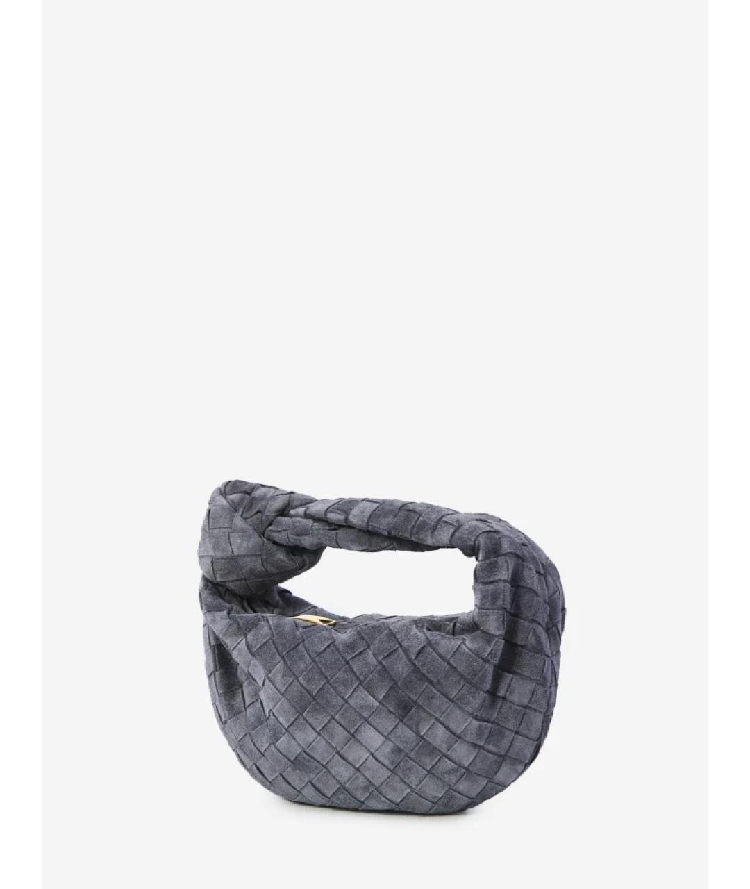 BOTTEGA VENETA Серая замшевая сумка с короткими ручками, фото 3