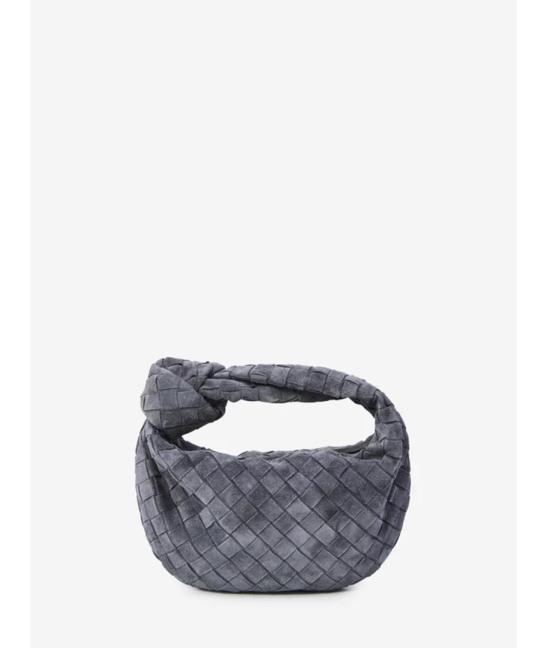 BOTTEGA VENETA Серая замшевая сумка с короткими ручками, фото 5