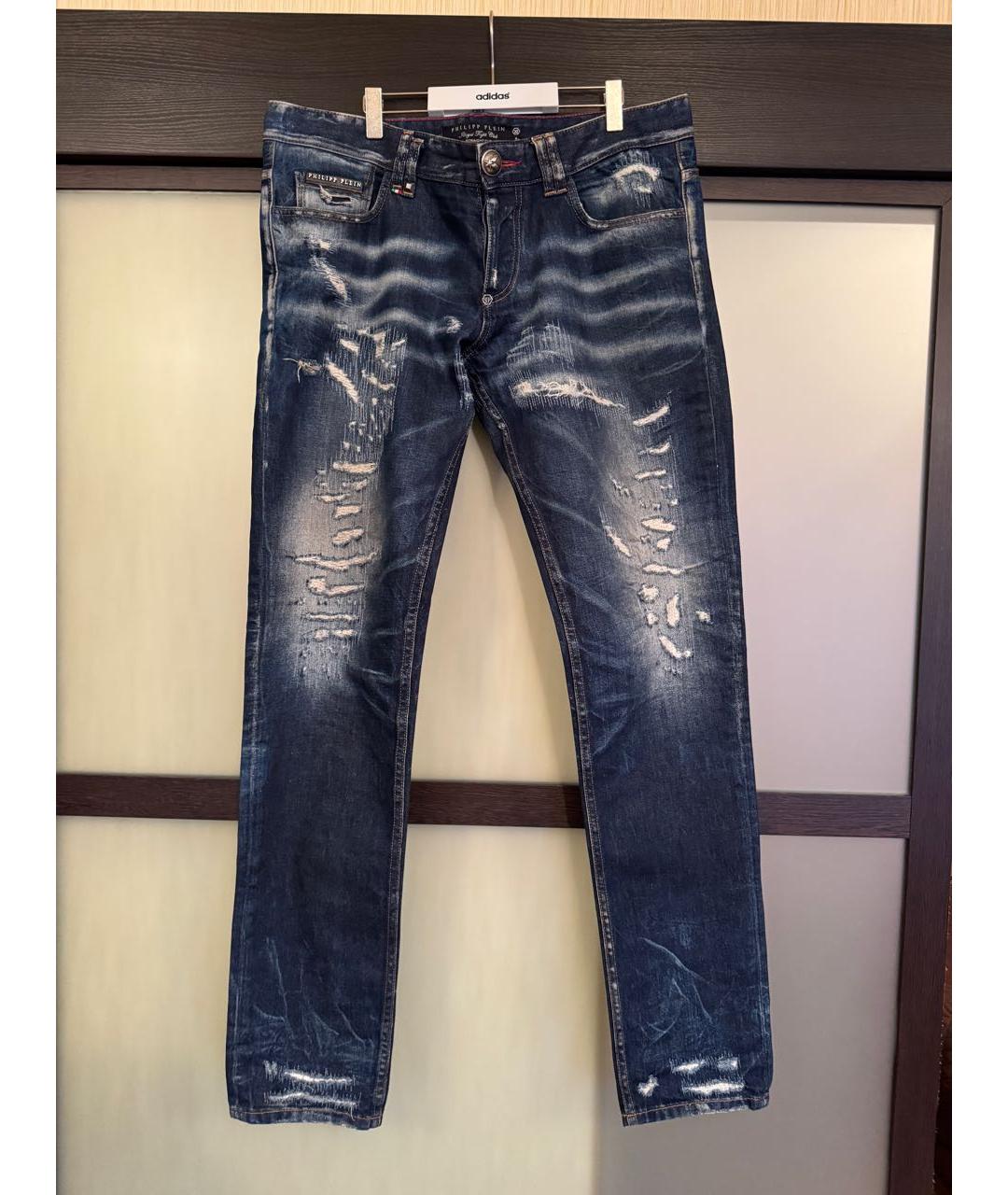 PHILIPP PLEIN Голубые джинсы скинни, фото 2