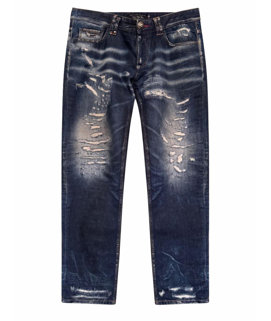 PHILIPP PLEIN Голубые джинсы скинни, фото 1