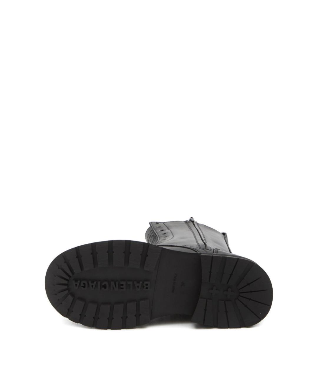 BALENCIAGA Черные кожаные ботинки, фото 5