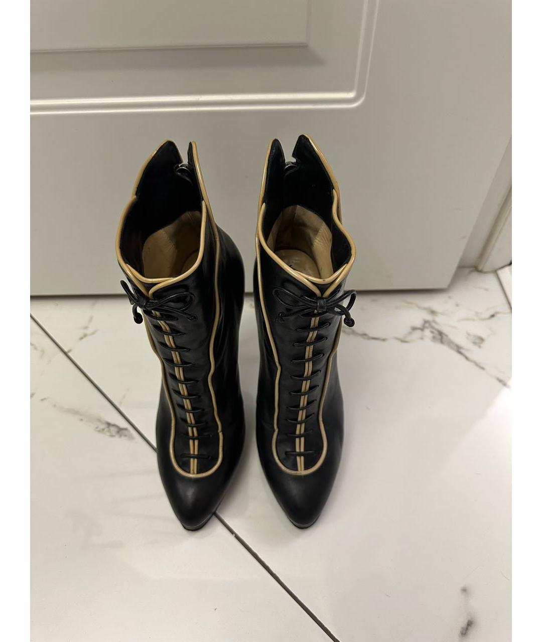 CASADEI Черные кожаные ботильоны, фото 2
