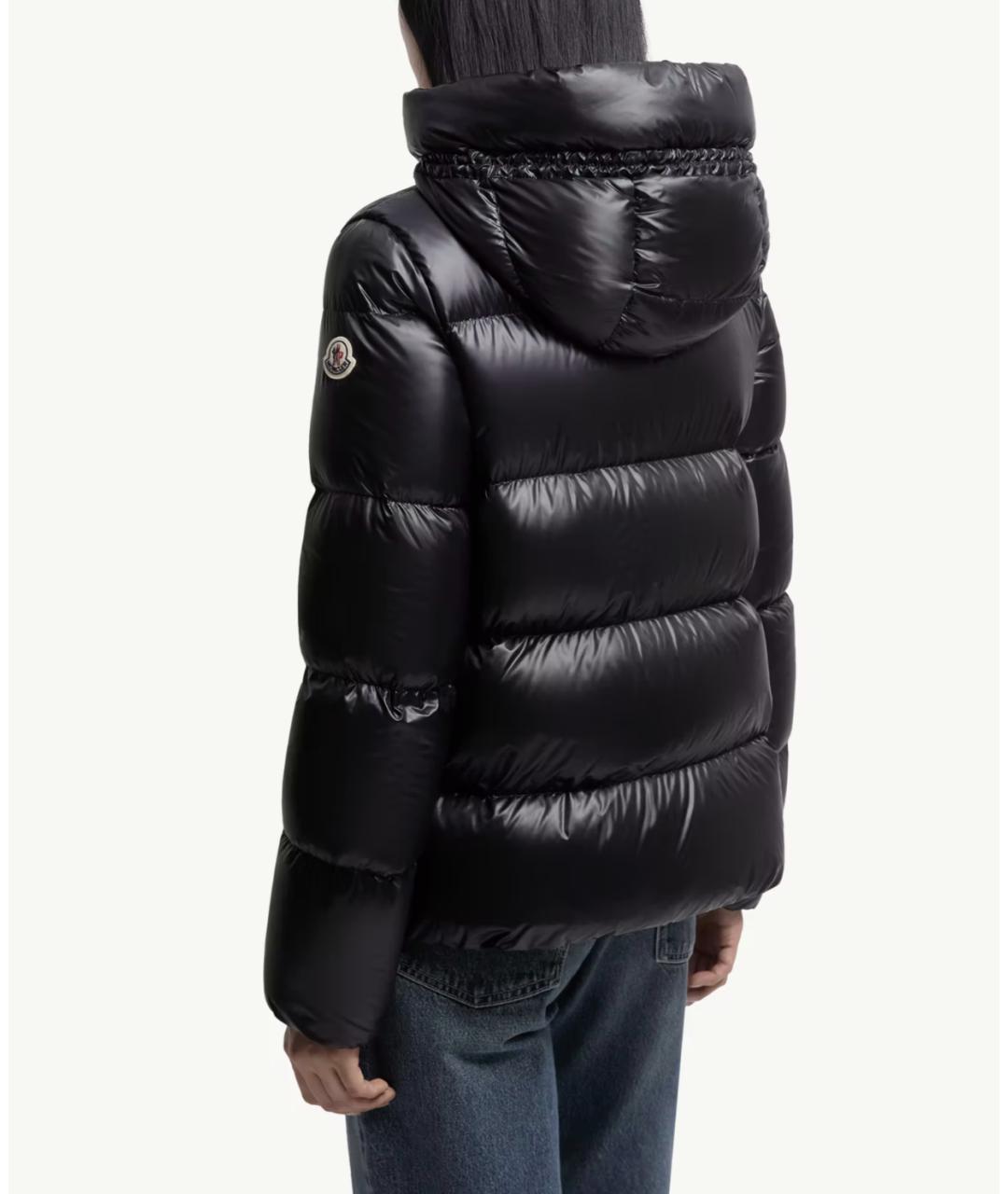 MONCLER Черный полиамидовый пуховик, фото 5