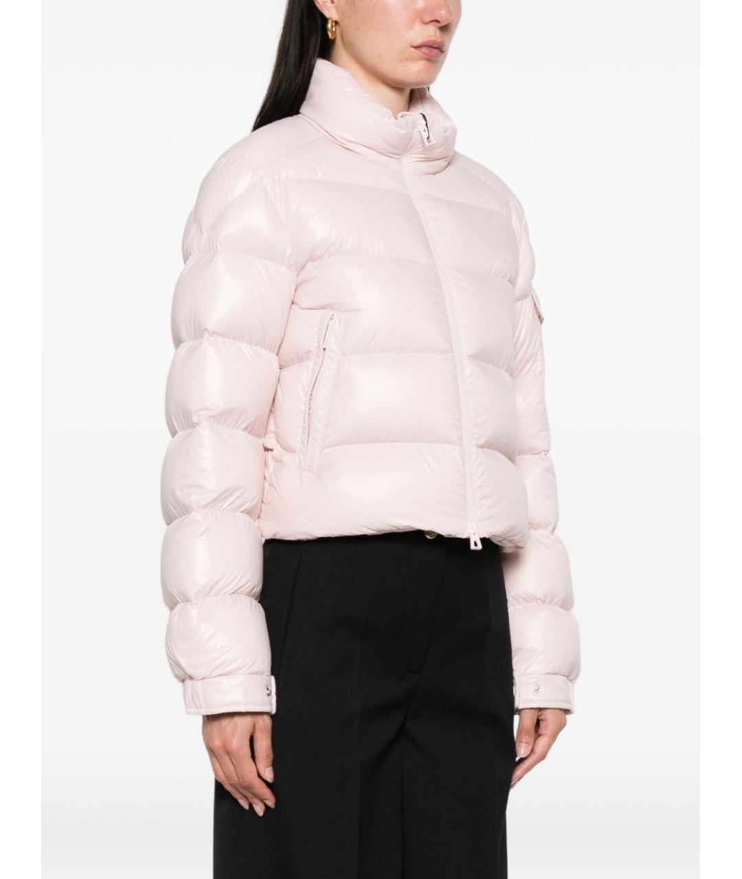 MONCLER Розовый полиамидовый пуховик, фото 4