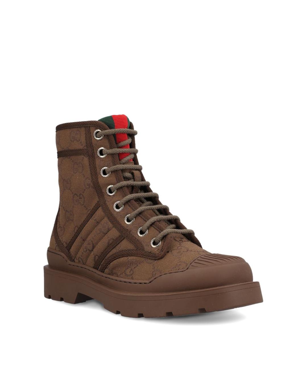 GUCCI Коричневые ботинки, фото 2
