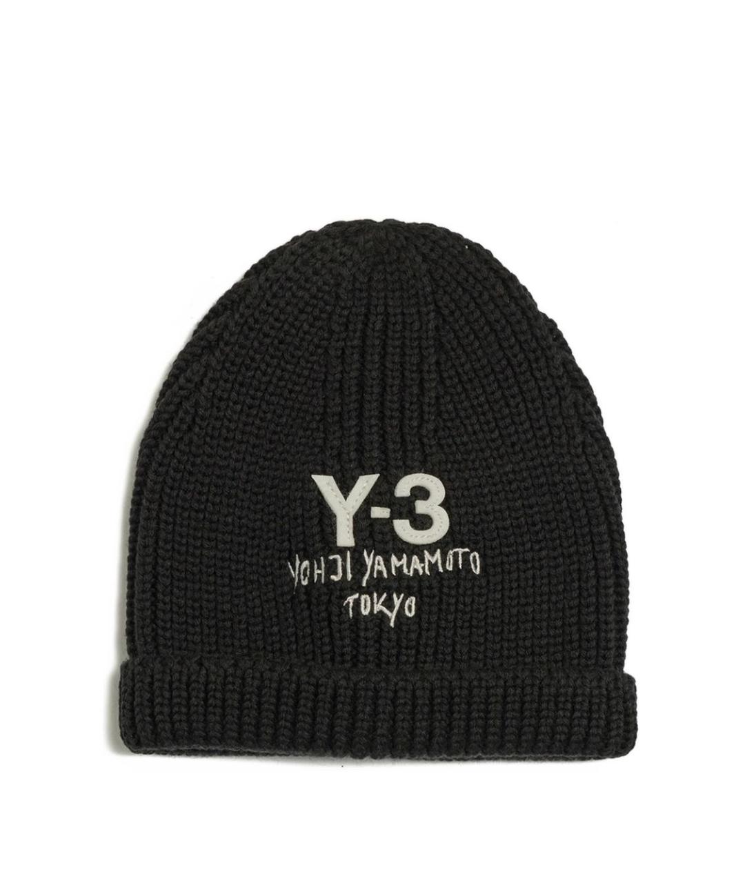 Y-3 Черная шерстяная шапка, фото 5