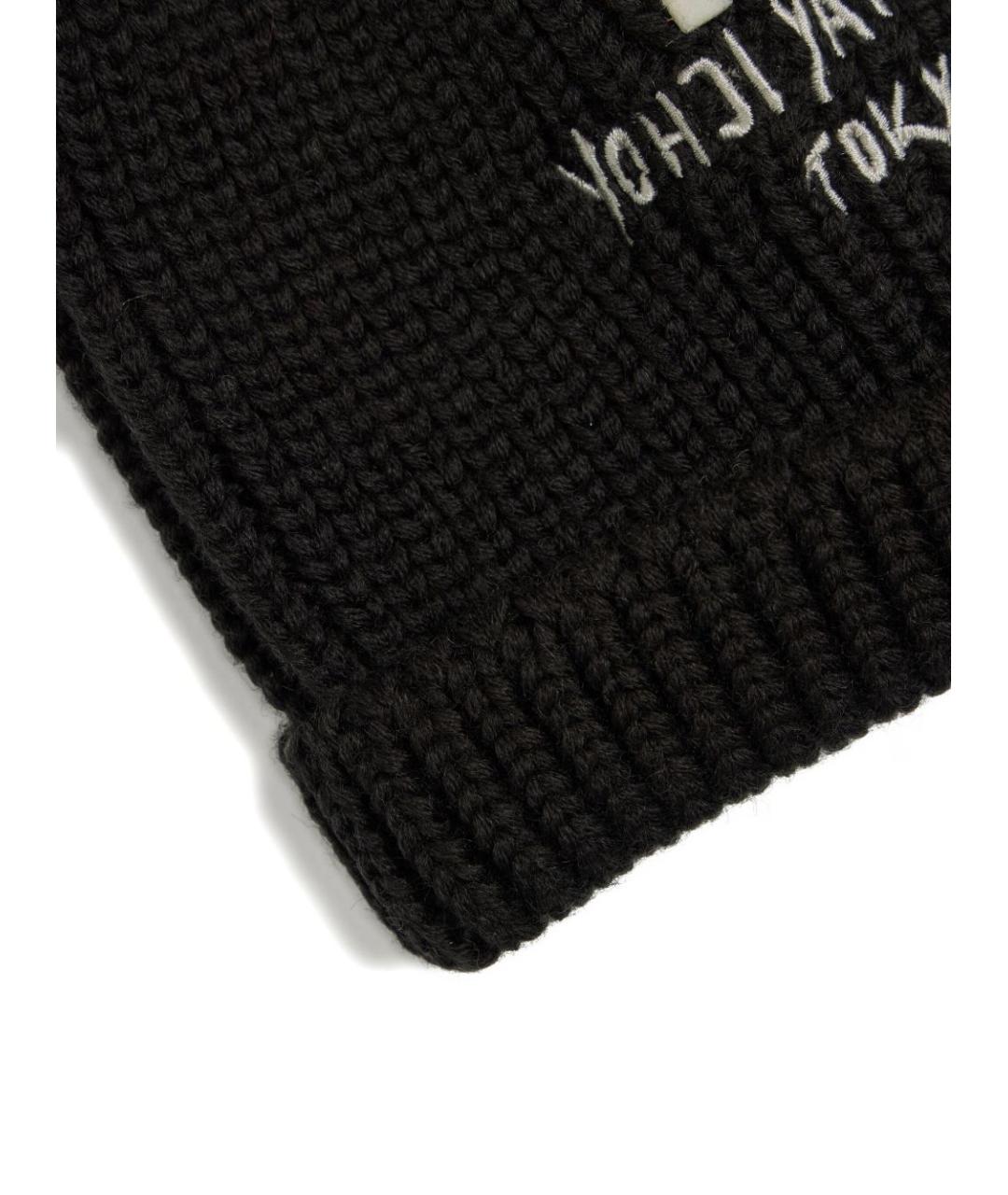 Y-3 Черная шерстяная шапка, фото 3