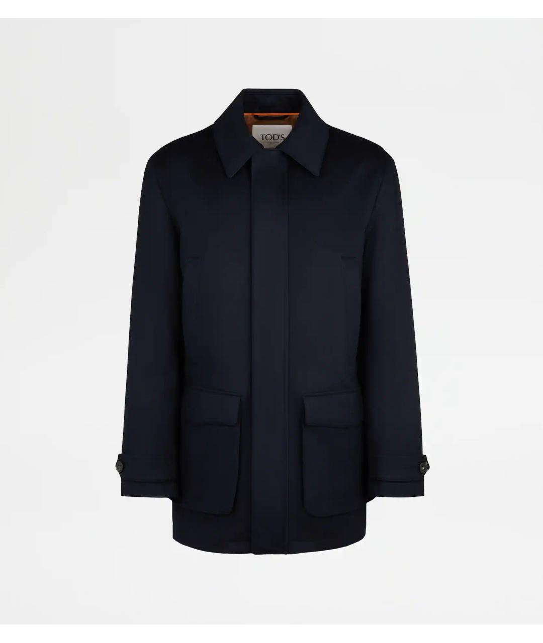 TOD'S Темно-синяя шерстяная куртка, фото 7