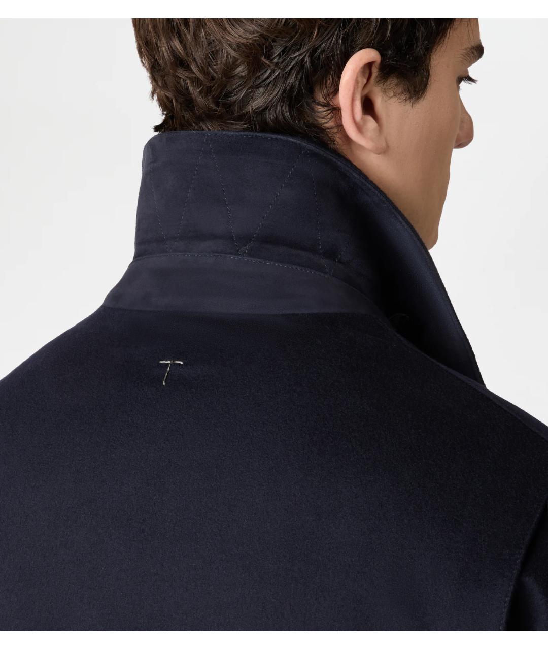 TOD'S Темно-синяя шерстяная куртка, фото 6